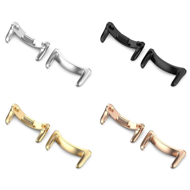 For Xiaomi Mi Band 8 1 Pair Stainless steel Metal Watch Band Connector(Silver)
