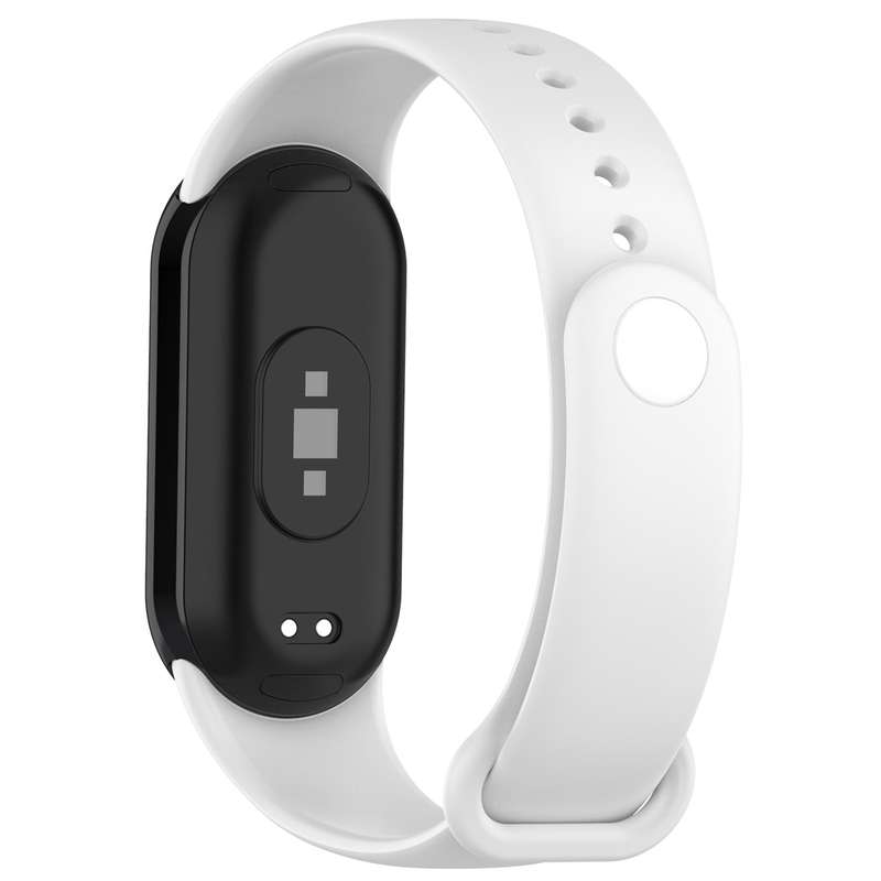 For Xiaomi Mi Band 8 Solid Color Silicone Plug Replacement Watch Band(Green)