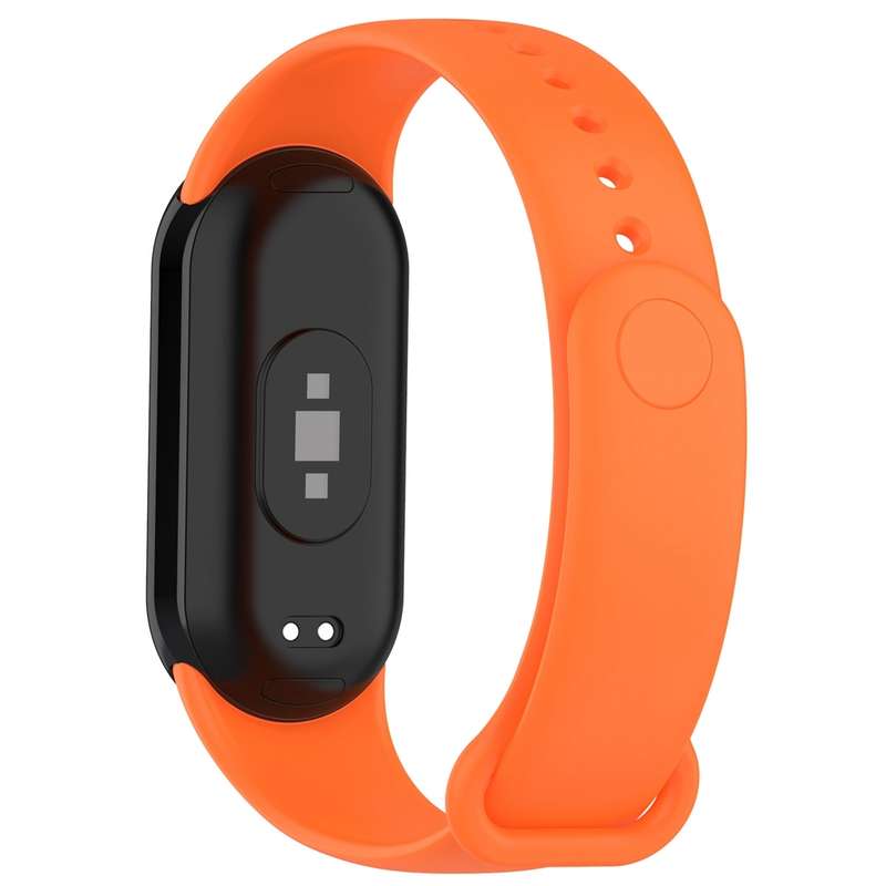 For Xiaomi Mi Band 8 Solid Color Silicone Plug Replacement Watch Band(Green)