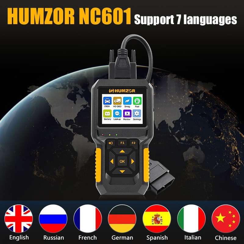 HUMZOR NC601 12-24V Car and Truck OBD2 Scan Tool Diagnostic Tool