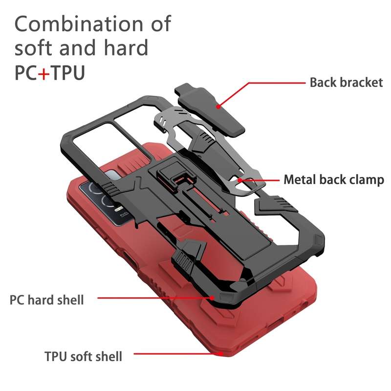 For Samsung Galaxy A24 4G Armor Warrior Shockproof PC + TPU Phone Case(Red)