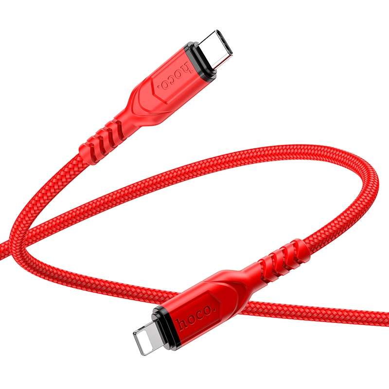 hoco X59 Victory PD 20W USB-C / Type-C to 8 Pin Charging Data Dable, Length:1m(Black)