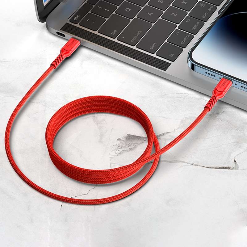 hoco X59 Victory PD 20W USB-C / Type-C to 8 Pin Charging Data Dable, Length:1m(Black)