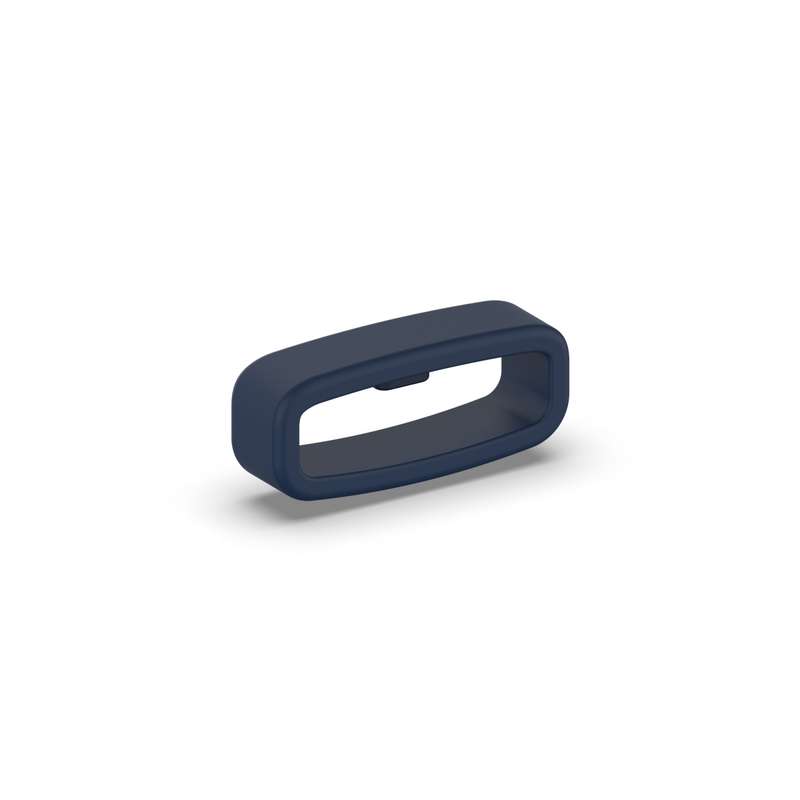 20mm 10pcs Universal Watch Band Fixed Silicone Ring Safety Buckle(Navy Blue)