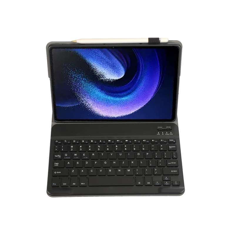 For Xiaomi Pad 6 / Pad 6 Pro A0N7 Lambskin Texture Ultra-thin Bluetooth Keyboard Leather Case(Black)