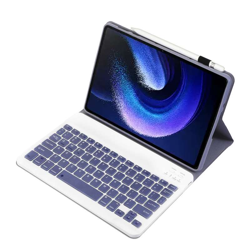 For Xiaomi Pad 6 / Pad 6 Pro A0N7 Lambskin Texture Ultra-thin Bluetooth Keyboard Leather Case(Black)