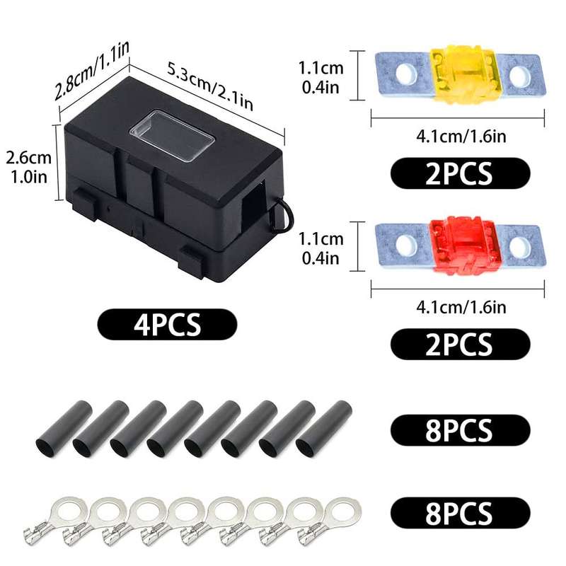 4 in 1 ANS-H Car Fuse Holder Fuse Box, Current:120A