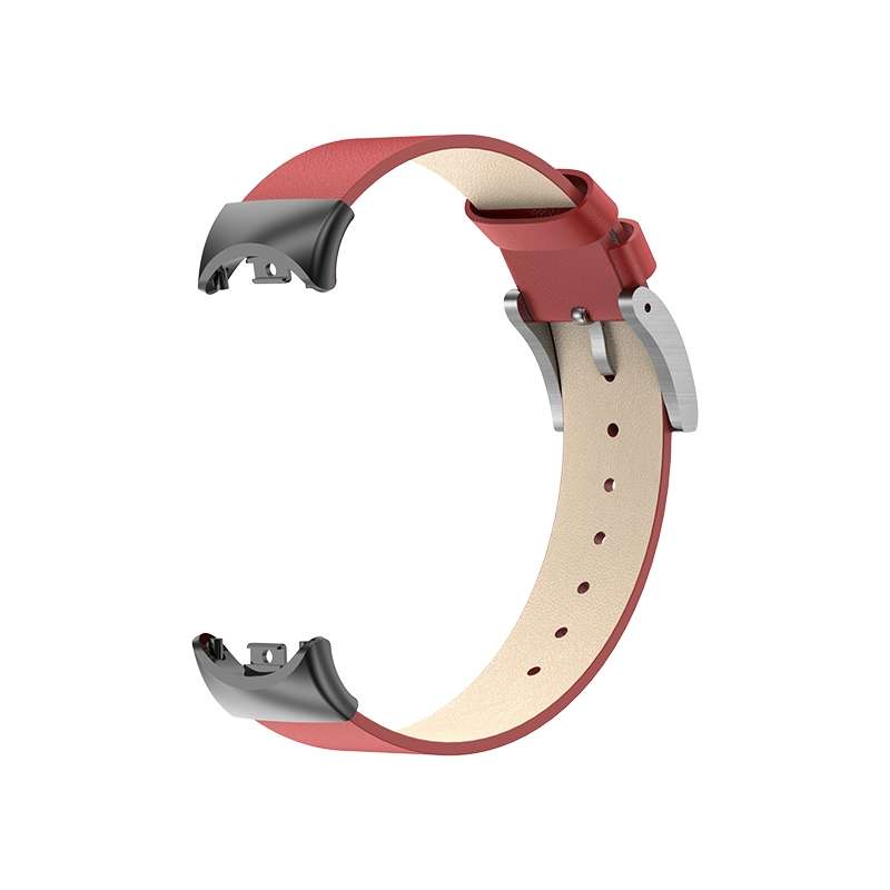 For Xiaomi Mi Band 8 12mm Leather Replacement Watch Band(White)