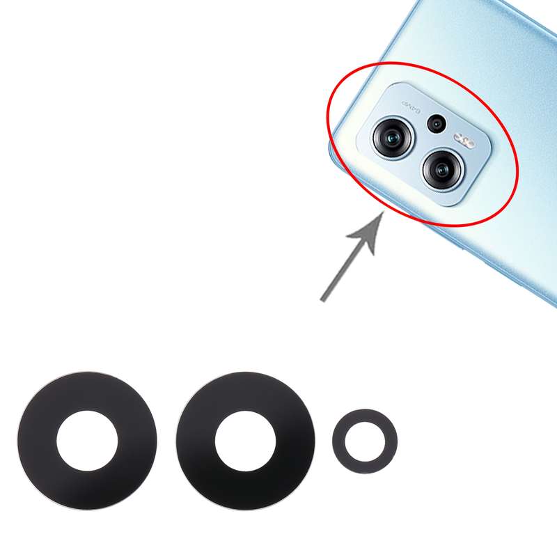 For Xiaomi Redmi K50i 10pcs Back Camera Lens