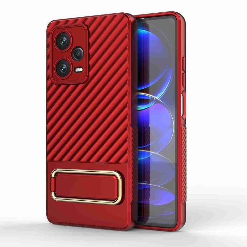For Xiaomi Redmi Note 12 Pro+ 5G Global Wavy Textured Phone Case (Green)