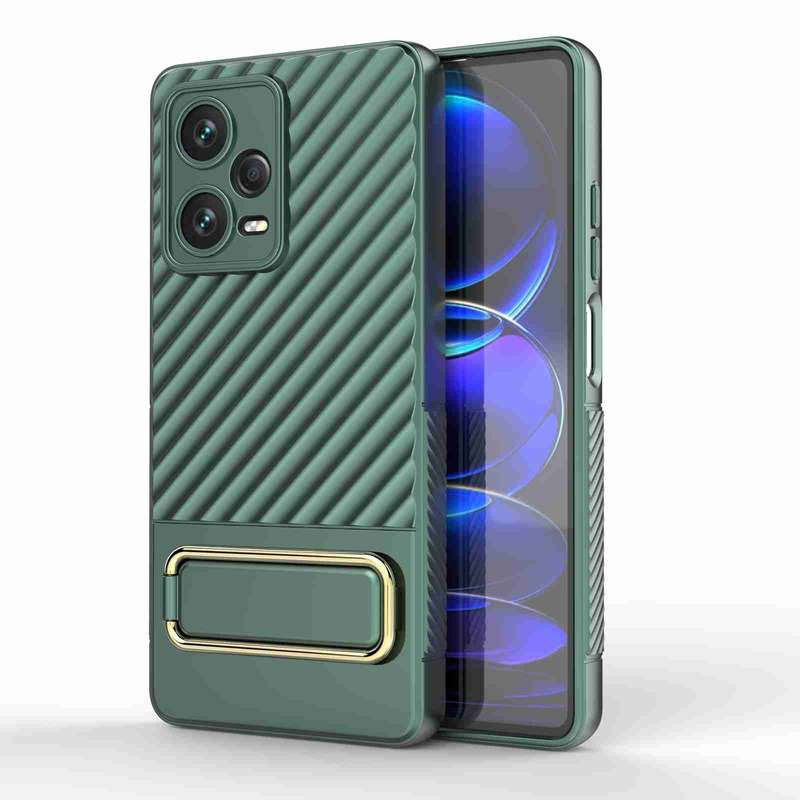 For Xiaomi Redmi Note 12 Pro+ 5G Global Wavy Textured Phone Case (Green)