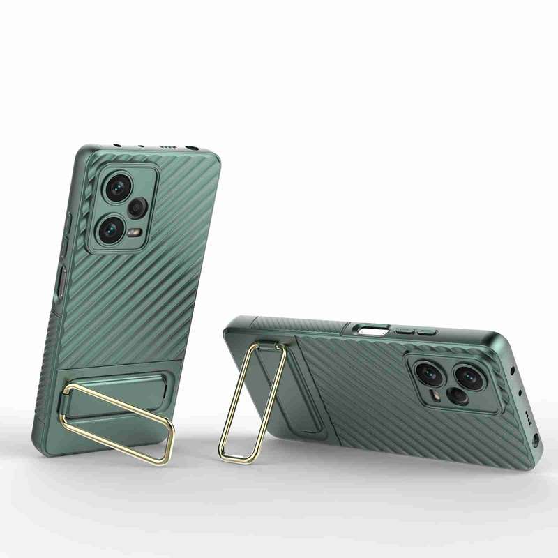 For Xiaomi Redmi Note 12 Pro+ 5G Global Wavy Textured Phone Case (Green)