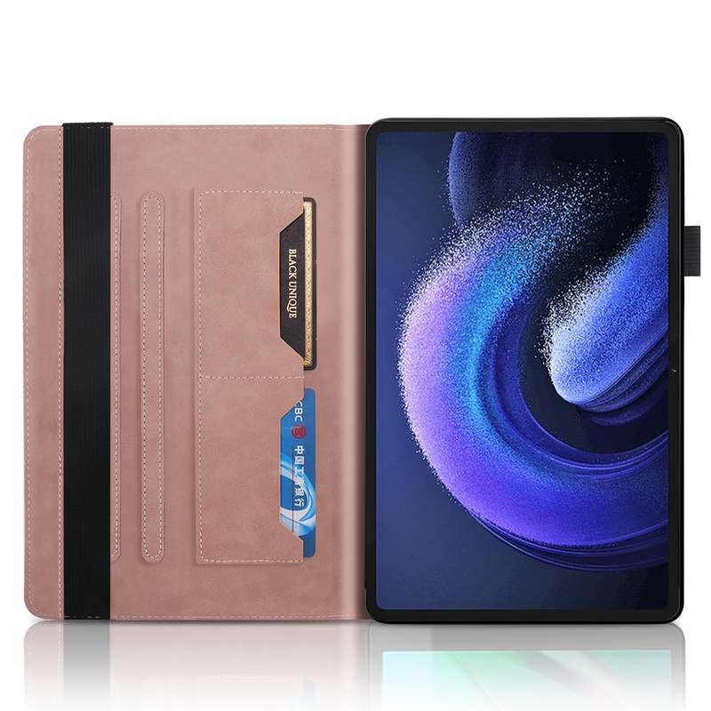 For Xiaomi Pad 6 / Pad 6 Pro Life Tree Series Horizontal Flip Leather Tablet Case(Black)
