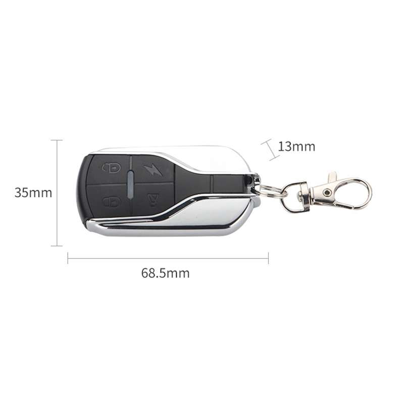 433MHz Copy Code 2pcs For Maserati Four-button Anti-theft Alarm Wireless Key Remote Control