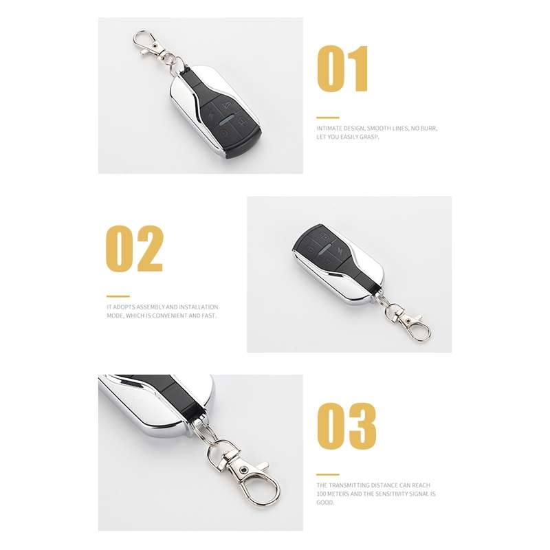 433MHz Copy Code 2pcs For Maserati Four-button Anti-theft Alarm Wireless Key Remote Control
