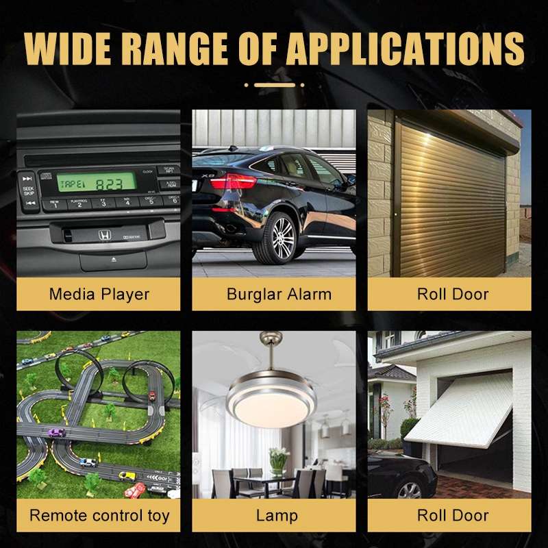 433MHz Copy Code 2pcs For Maserati Four-button Anti-theft Alarm Wireless Key Remote Control