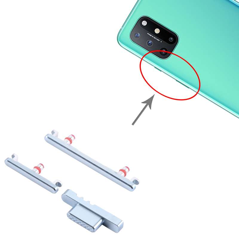 For OnePlus 8T Power Button + Volume Control Button(Silver)