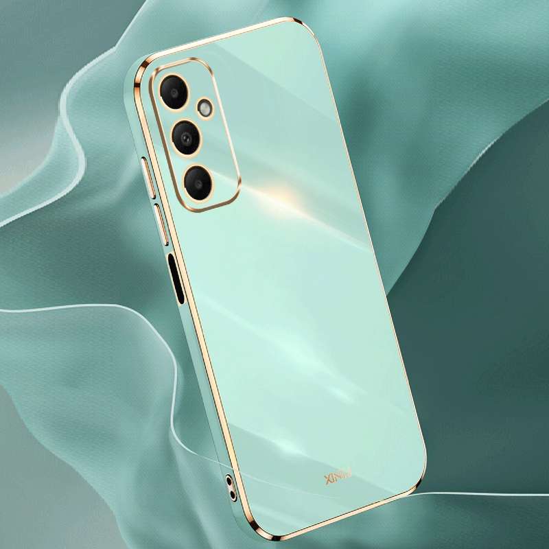 For Samsung Galaxy A05s XINLI Straight Edge 6D Electroplate TPU Phone Case(Pink)