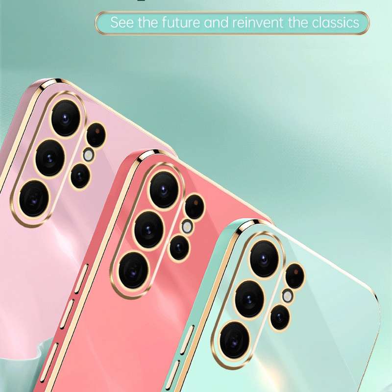 For Samsung Galaxy S24 Ultra 5G XINLI Straight Edge 6D Electroplate TPU Phone Case with Ring Holder(