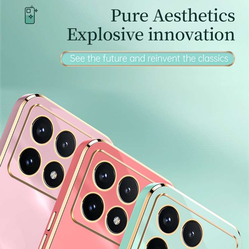 For Xiaomi Redmi K70E XINLI Straight Edge 6D Electroplate TPU Phone Case with Ring Holder(Hawth