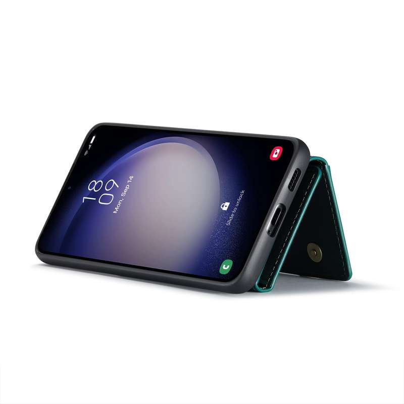 For Samsung Galaxy S23 FE 5G DG.MING M2 Series 3-Fold Multi Card Bag + Magnetic Phone Case(Coffee)