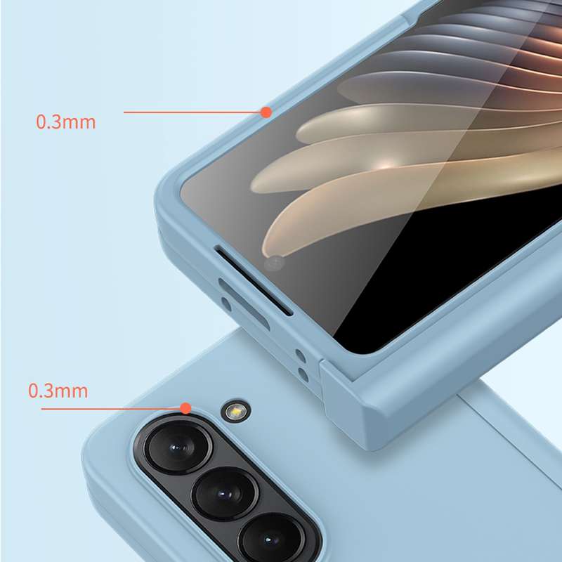 For Samsung Galaxy Z Fold6 Skin Feel PC Phone Case with Hinge(White)