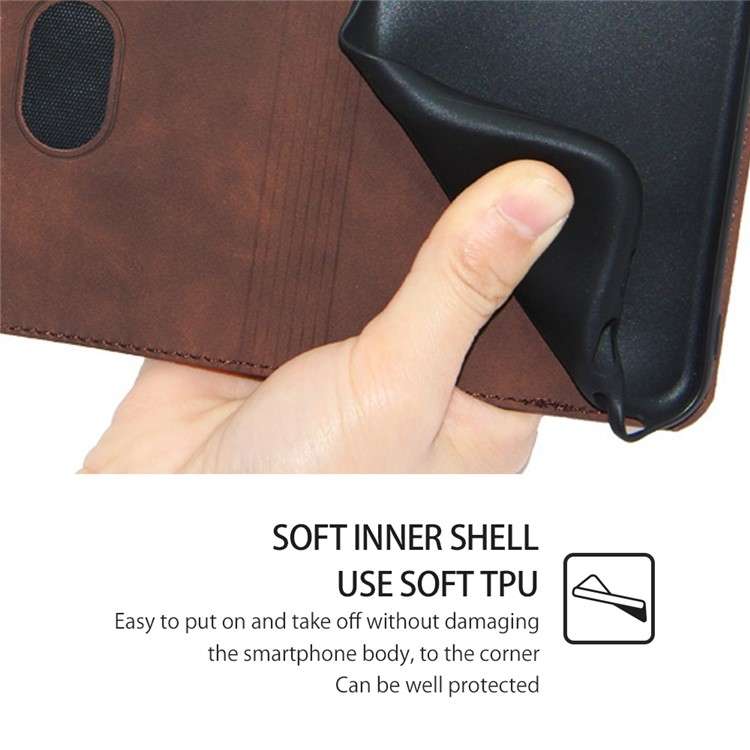 For Samsung Galaxy M15 5G Skin Feel Magnetic Leather Phone Case(Dark Brown)