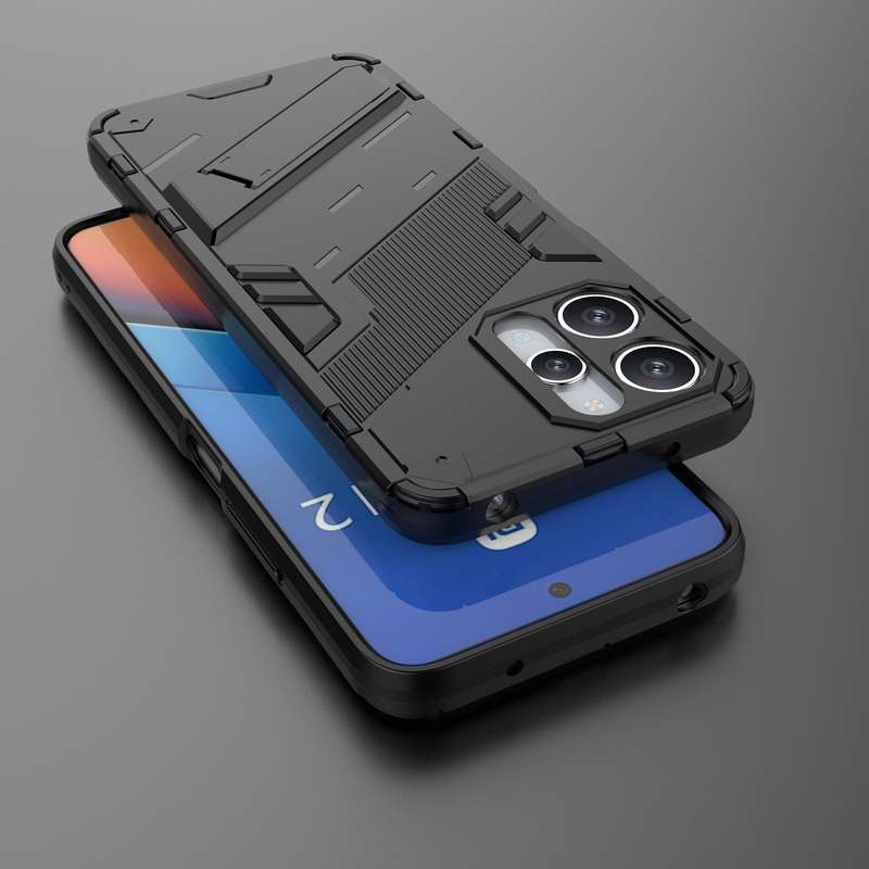 For Xiaomi Redmi 12 4G Punk Armor 2 in 1 PC + TPU Phone Case(Black)