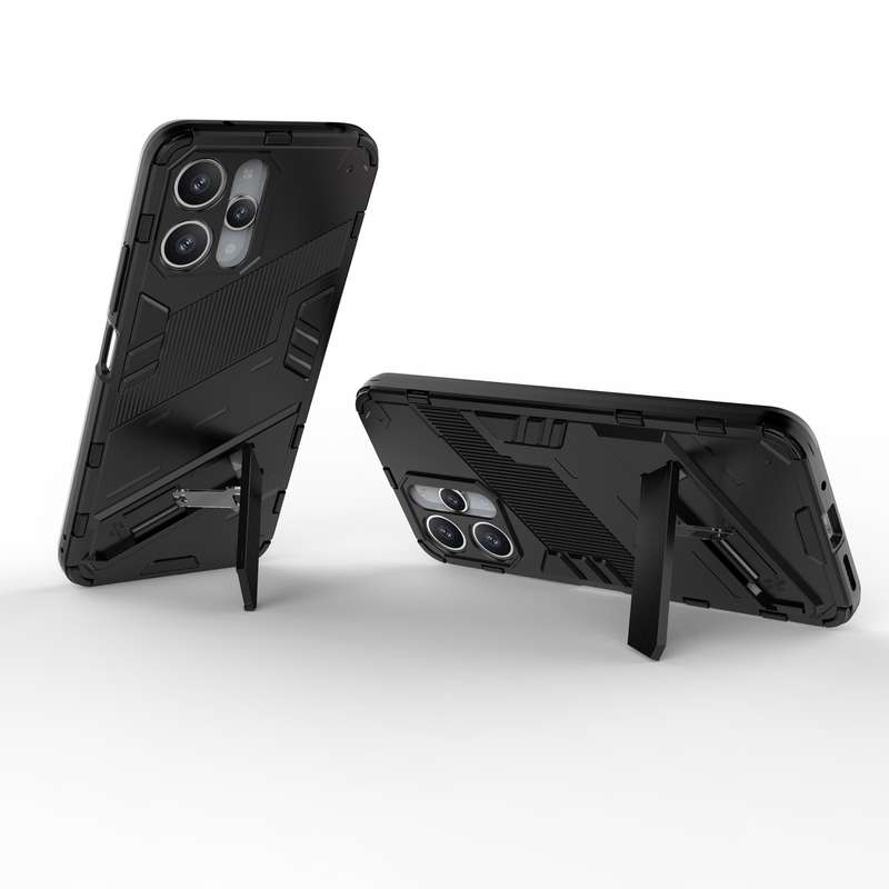 For Xiaomi Redmi 12 4G Punk Armor 2 in 1 PC + TPU Phone Case(Black)