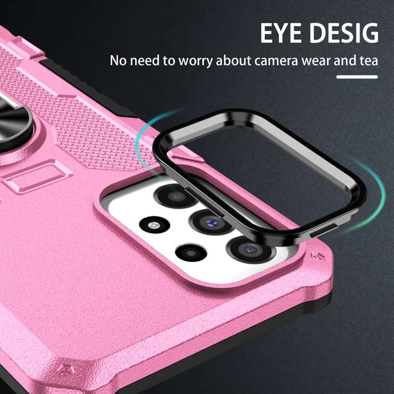 For vivo V27 Ring Holder Armor Hybrid Phone Case(Black)