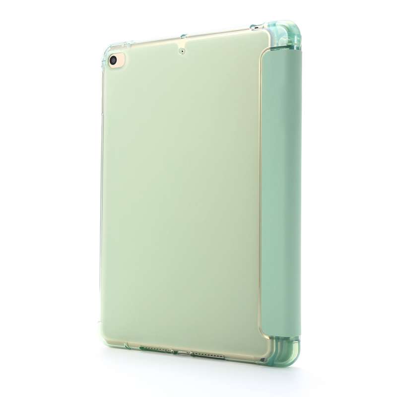 For iPad Mini 4 Airbag Deformation Horizontal Flip Leather Case with Holder(Dark Green)