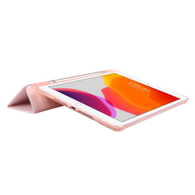 For iPad 10.2 2021 / 2020 / 2019 Airbag Horizontal Flip Leather Case with Three-fold Holder & Pen Ho