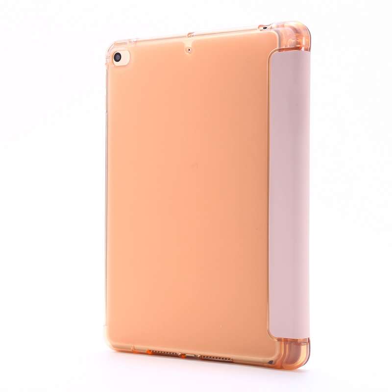 For iPad Mini 4 Airbag Horizontal Flip Leather Case with Three-fold Holder (Dark Green)