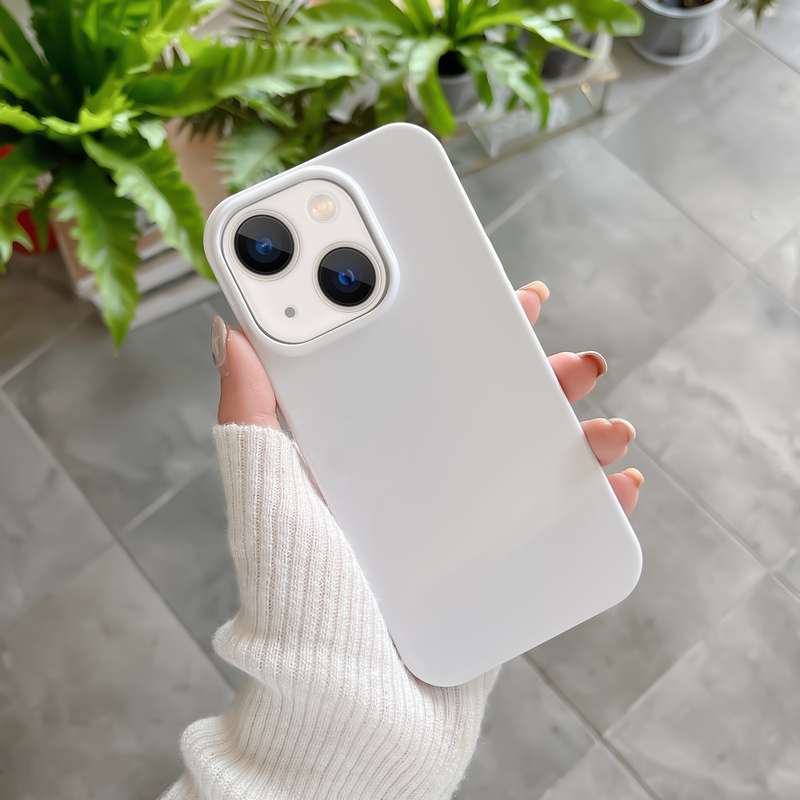For iPhone 13 Shockproof Solid Color TPU Phone Case(White)