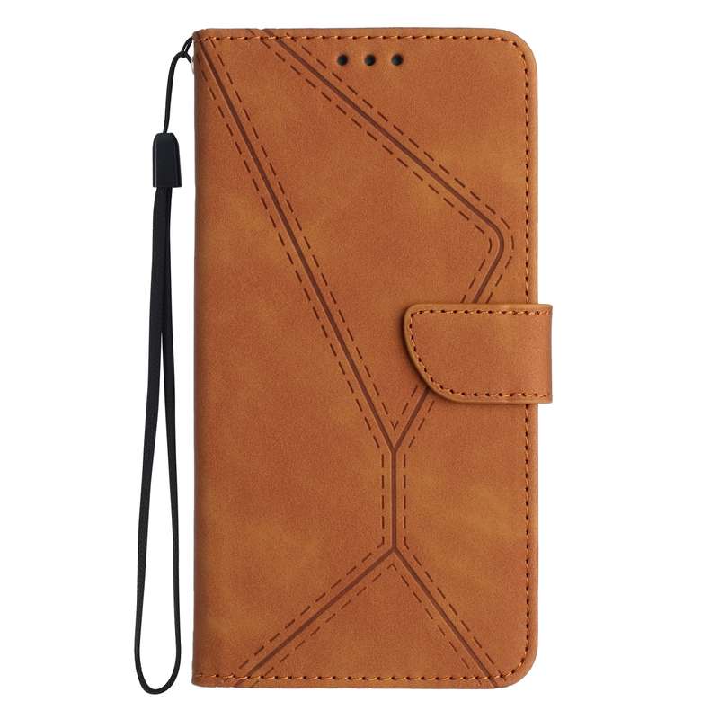 For Xiaomi 14 Stitching Embossed Leather Phone Case(Brown)