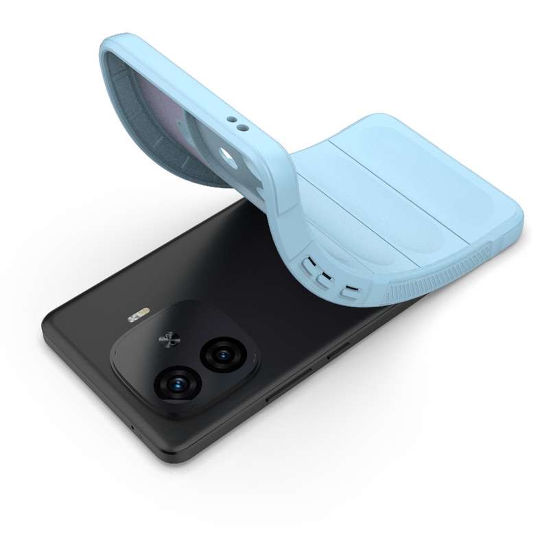 For vivo iQOO Z9 Turbo 5G Magic Shield TPU + Flannel Phone Case(Dark Grey)