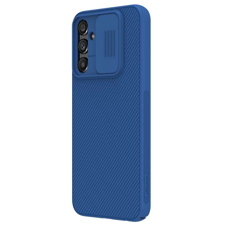 For Samsung Galaxy A24 4G NILLKIN Black Mirror Series Camshield PC Phone Case(Blue)
