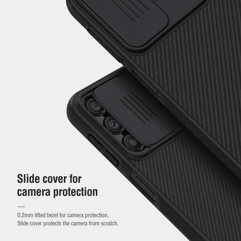 For Samsung Galaxy A24 4G NILLKIN Black Mirror Series Camshield PC Phone Case(Blue)