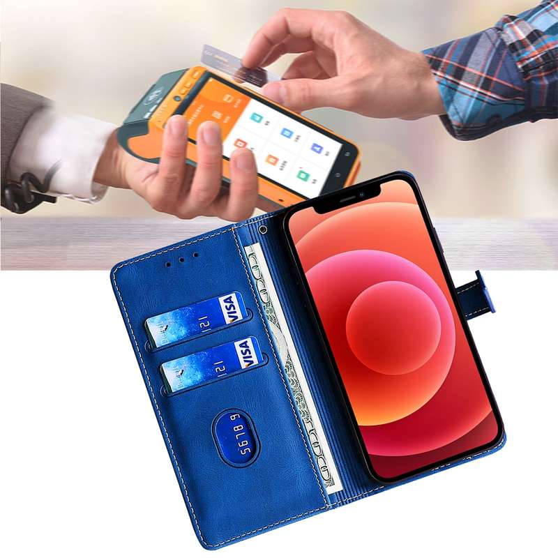 For Realme 12 Pro 5G Skin Feel Magnetic Buckle Leather Phone Case(Blue)