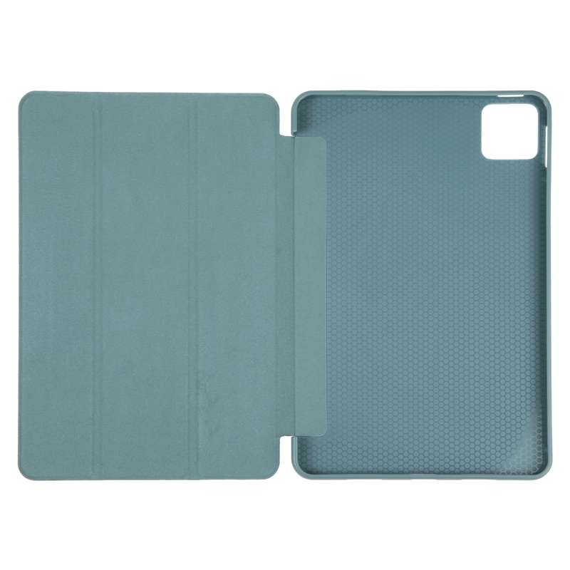 For Xiaomi Pad 6 / Pad 6 Pro Three-fold Holder Flip Tablet Leather Case(Dark Green)