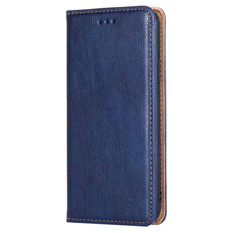 For Samsung Galaxy S24 Ultra 5G Gloss Oil Solid Color Magnetic Leather Phone Case(Blue)