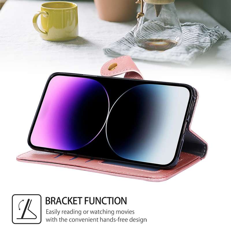 For OPPO Reno11 F 5G Zipper Bag Leather Phone Case(Rose Gold)