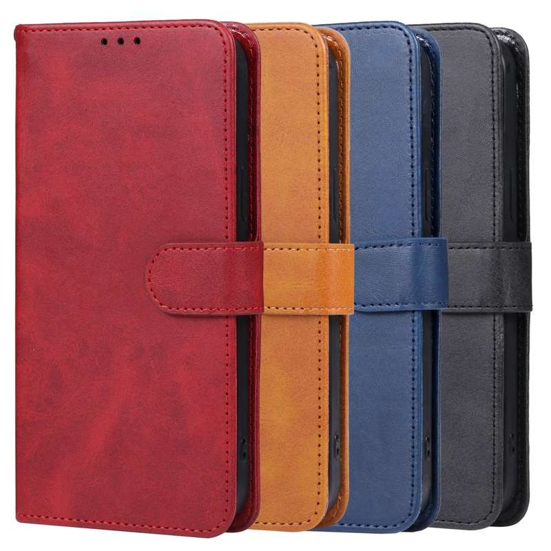 For Realme GT 6 Leather Phone Case(Red)