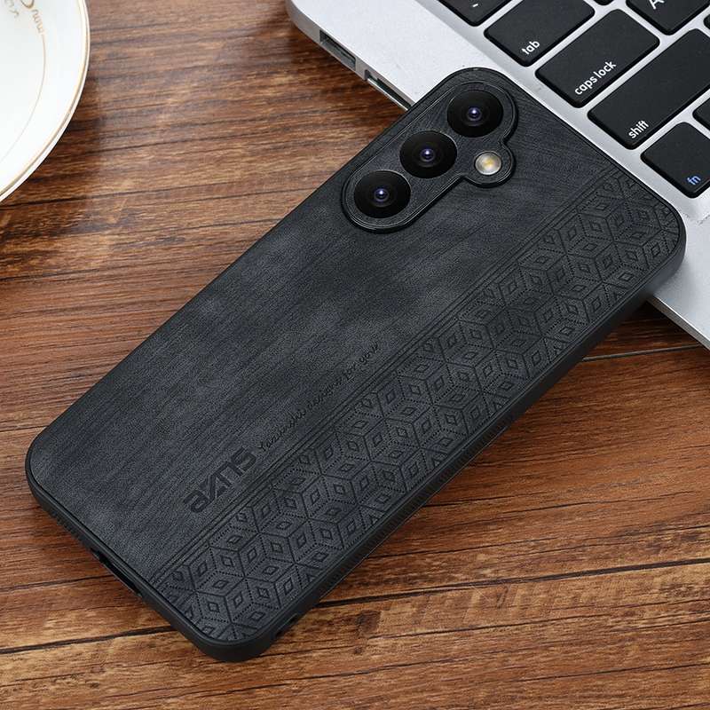 For Samsung Galaxy S23 FE 5G AZNS 3D Embossed Skin Feel Phone Case(Dark Green)