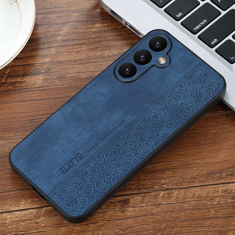 For Samsung Galaxy S23 FE 5G AZNS 3D Embossed Skin Feel Phone Case(Dark Green)