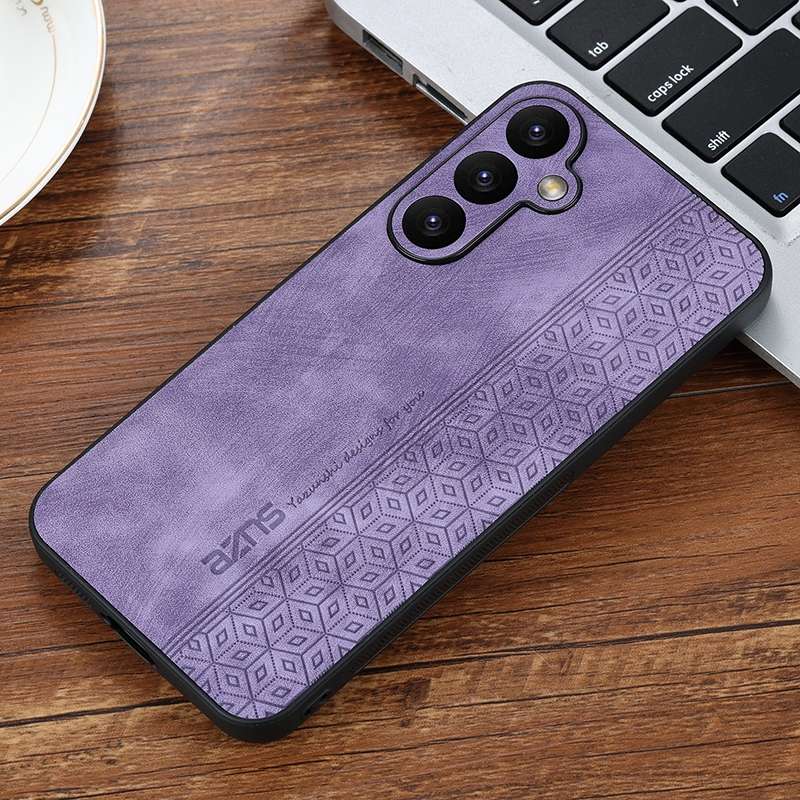 For Samsung Galaxy S23 FE 5G AZNS 3D Embossed Skin Feel Phone Case(Dark Green)