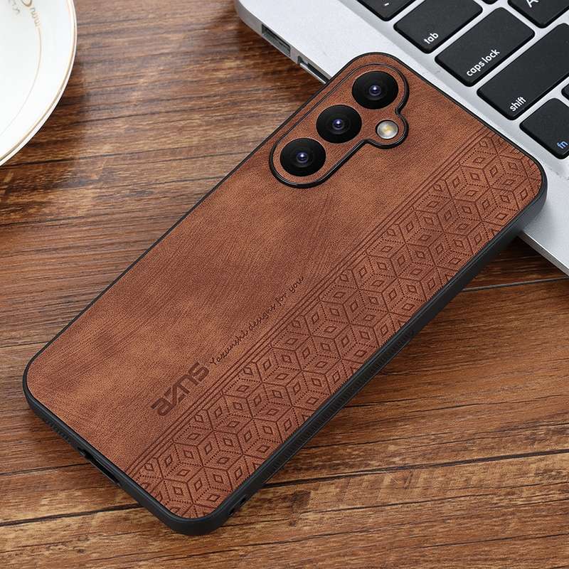 For Samsung Galaxy S23 FE 5G AZNS 3D Embossed Skin Feel Phone Case(Dark Green)