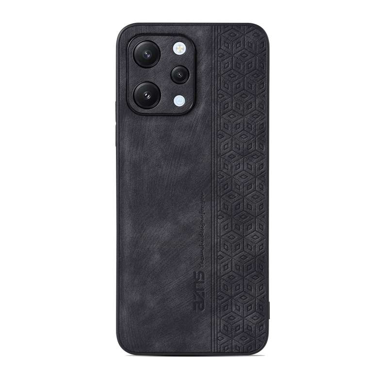 For Xiaomi Redmi 12 AZNS 3D Embossed Skin Feel Phone Case(Black)