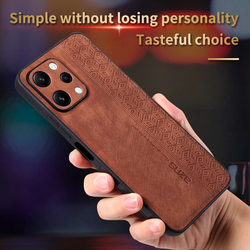 For Xiaomi Redmi 12 AZNS 3D Embossed Skin Feel Phone Case(Black)