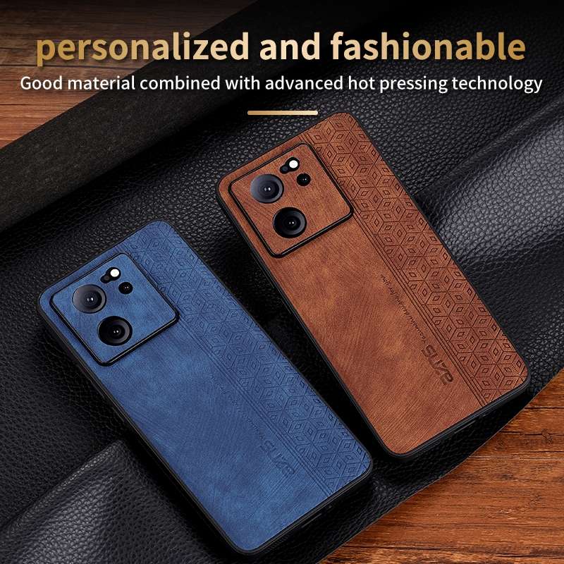For Xiaomi 13T / 13T Pro / Redmi K60 Ultra AZNS 3D Embossed Skin Feel Phone Case(Brown)